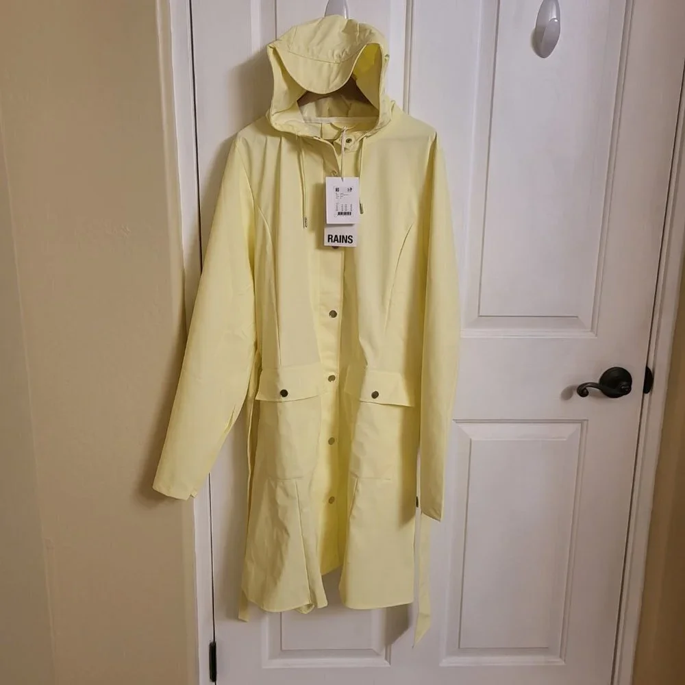 RAINS - Curve W Jacket Color (yellow) Size: Medium NWT - Picture 4 of 12